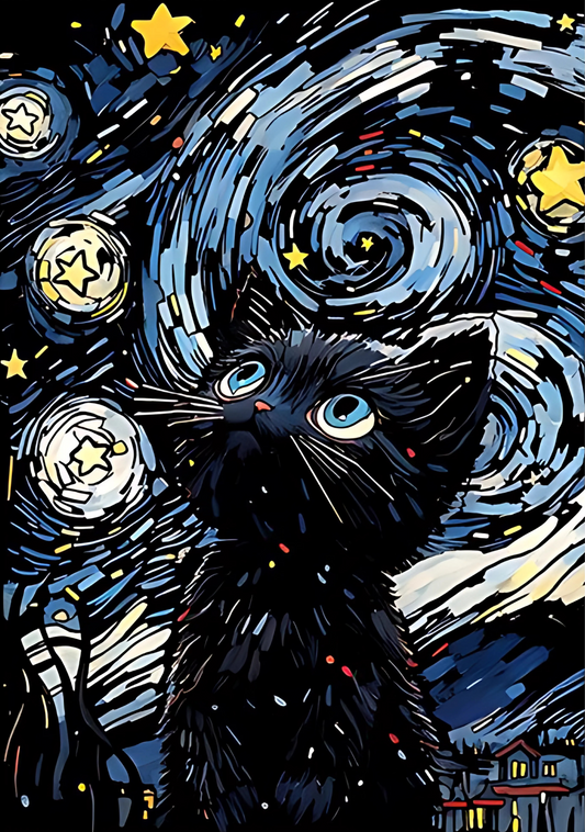 Starry Night Cat