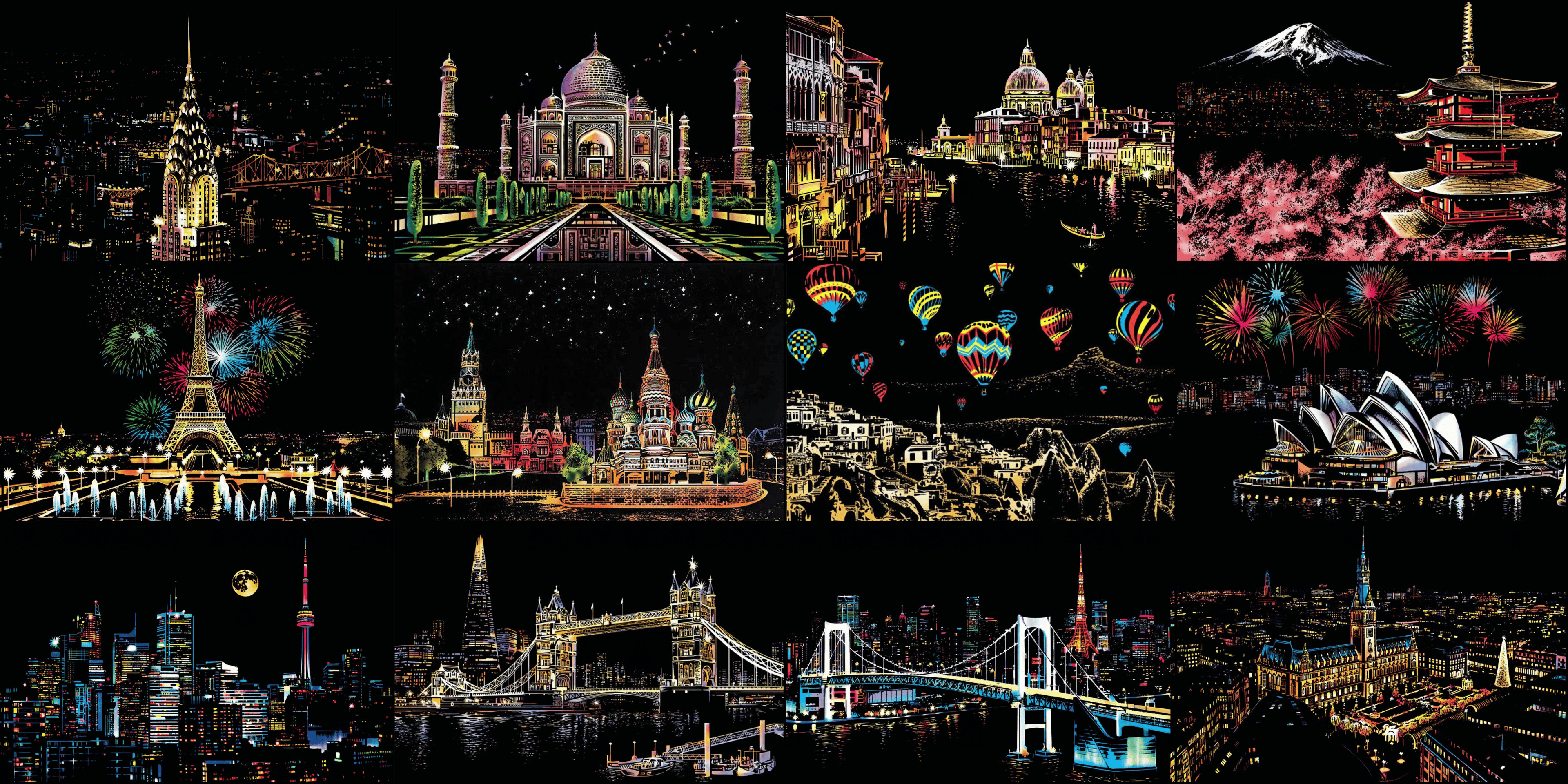 Carta Da Scratch Art Sydney Opera House - Kit Con 3 Strumenti Per Arte E Creatività - Foto 5